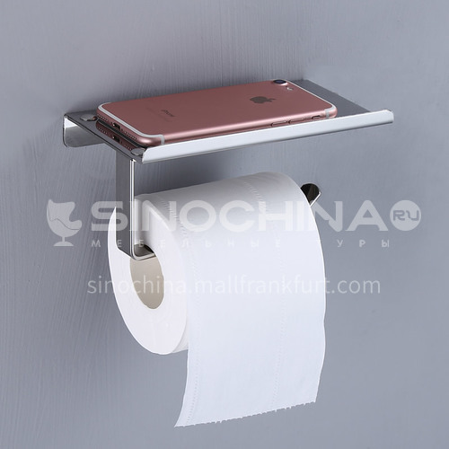 304 Stainless Steel Bathroom Accessories Toilet Paper Holder With Shelf